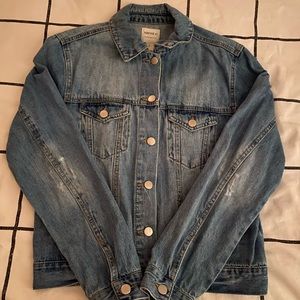 Distressed, Cropped Forever 21 Jean Jacket